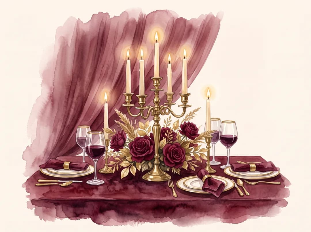 Moody & Dramatic wedding style illustration